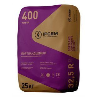 Цемент М400&nbsp;Івано-Франківський&nbsp;25&nbsp;кг (CEM II/B-M) 4105 4105-4442 фото