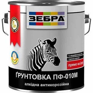 Грунт&nbsp;ПФ-010М&nbsp;0.9&nbsp;кг&nbsp;ЗЕБРА&nbsp;темно-сірий 3331 3331-3323 фото