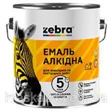 Емаль-Грунт&nbsp;0.8&nbsp;кг ZEBRA серія PROF&nbsp;010Р&nbsp;Білий 2379 2379-3472 фото