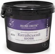 Фарба IRCOM DECOR декоративна акрилова Китайський шовк срібло 2.5л 48074 48074-7045 фото
